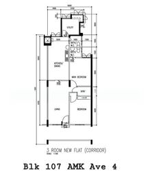 Blk 105 Kebun Baru Heights (Ang Mo Kio), HDB 3 Rooms #605493741